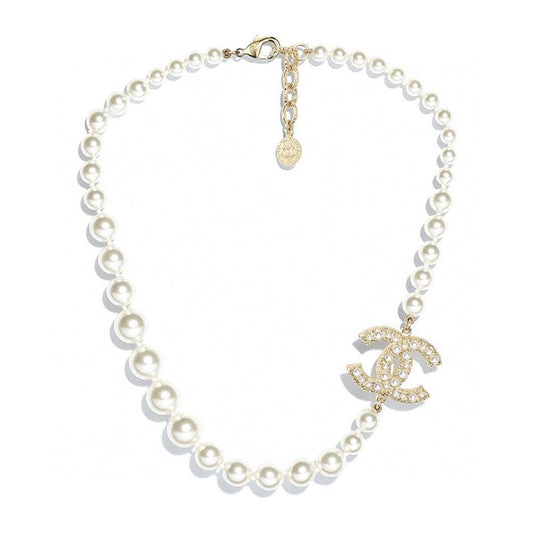 18K  Chanel 100TH ANNIVERSARY Pearl Chain Necklace